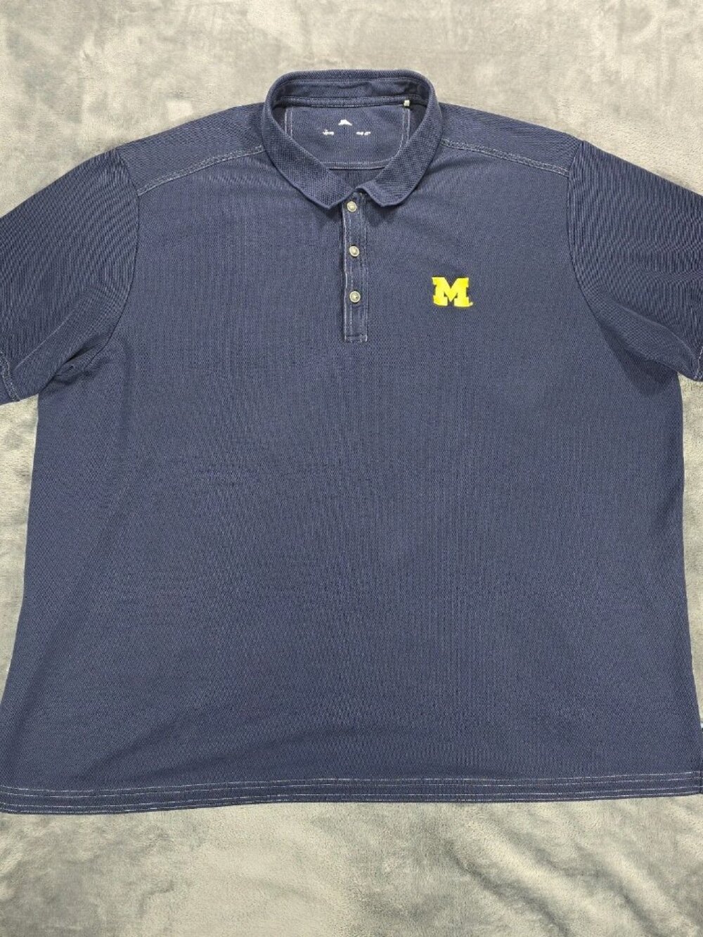 Tommy Bahama Emfielder Polo Shirt Mens 3XL Blue University of Michigan Casual
